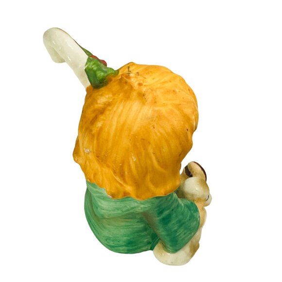 Lefton Shepherd Boy Girl Sheep Staff Figurine Christmas Holy Vintage Hand Paint - Picture 5 of 7